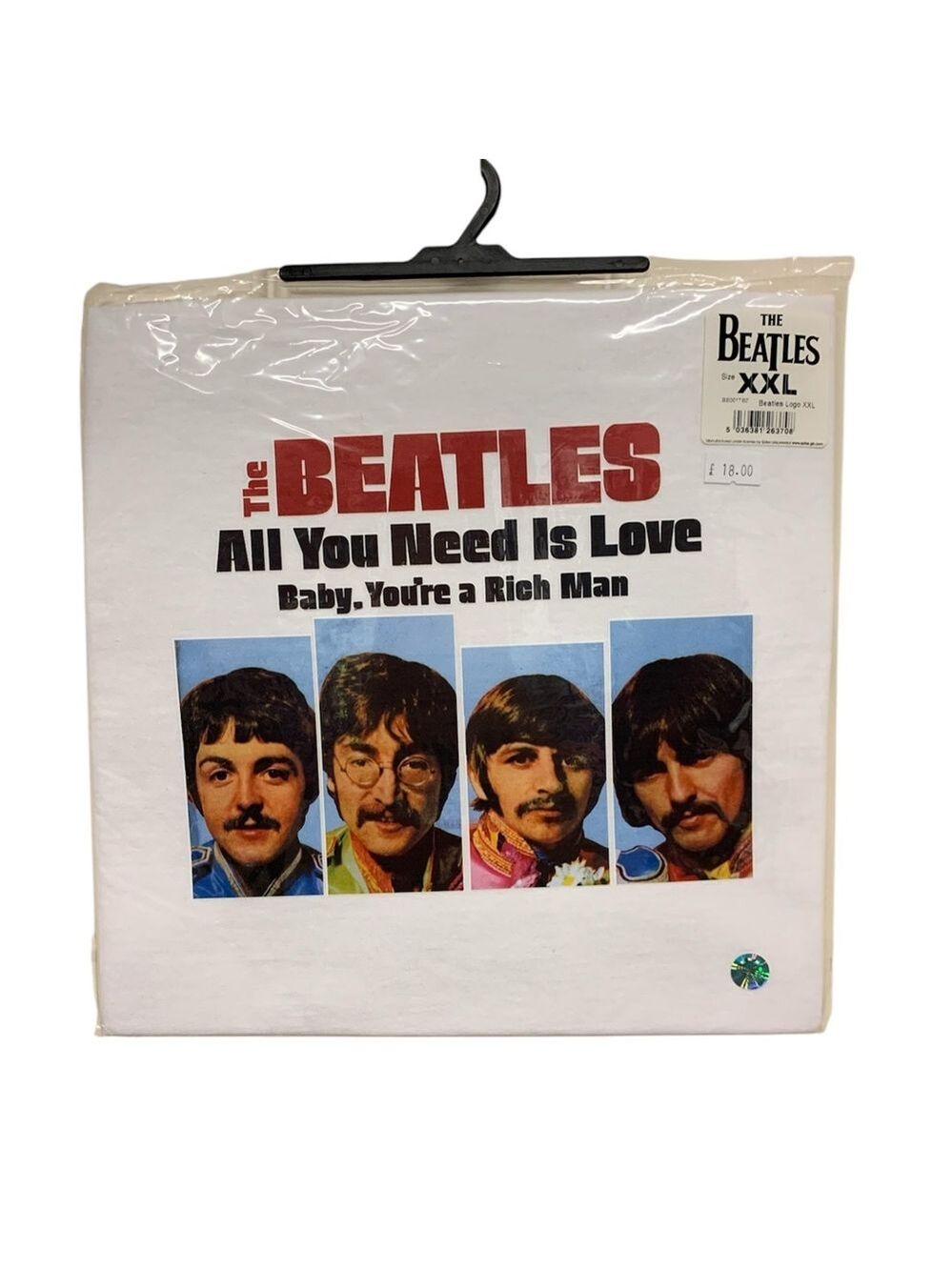 The Beatles authentic official all you need is love mens XXL 2XL tee t-shirt NEW